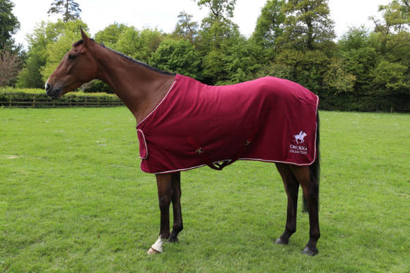 Chukka Jersey Fleece Burgundy w/white rope & Front Flap[166RG19-CL-BRG-6']