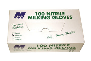 Nitrile Milking Gloves "Blue" - 100 Pack  [010CTL0068]